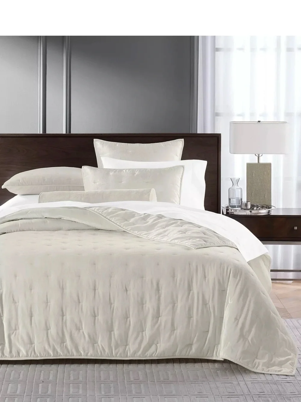 NIP Hotel Collection Velvet Coverlet Set Full/Queen 3 Pc Luxury Bedding Soft